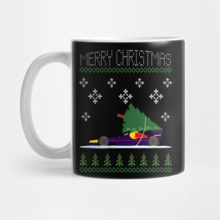 Purple Bull Christmas Car Mug